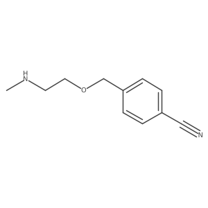 4-{[2-(Methylamino)ethoxy]methyl}benzonitrile结构式