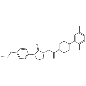 1-(2-(4-(2,5-Dimethylphenyl)piperazin-1-yl)-2-oxoethyl)-3-(4-ethoxyphenyl)imidazolidin-2-one结构式