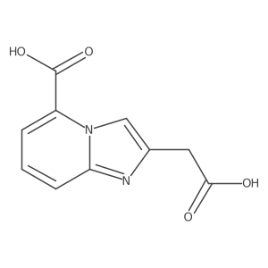 4-Hydroxycarbonylimidazo[1,2-a]pyridin-2-acetic acid结构式