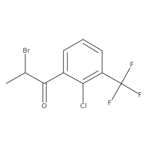 1-Propanone, 2-bromo-1-[2-chloro-3-(trifluoromethyl)phenyl]-结构式