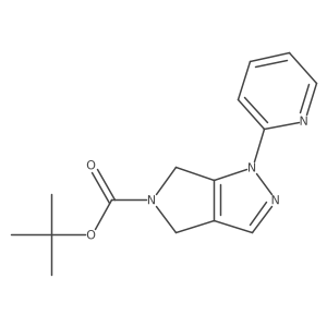 1-Pyridin-2-YL-4,6-dihydro-1H-pyrrolo[3,4-C]pyrazole-5-carboxylic acid tert-butyl ester Structure