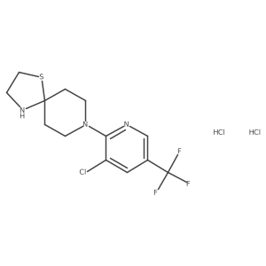 8-[3-Chloro-5-(trifluoromethyl)pyridin-2-yl]-1-thia-4,8-diazaspiro[4.5]decane dihydrochloride结构式