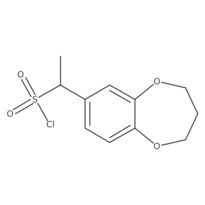 1-(3,4-Dihydro-2H-1,5-benzodioxepin-7-yl)ethane-1-sulfonyl chloride Structure