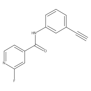 N-(3-ethynylphenyl)-2-fluoropyridine-4-carboxamide结构式
