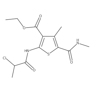 Ethyl 2-(2-chloropropanamido)-4-methyl-5-(methylcarbamoyl)thiophene-3-carboxylate Structure