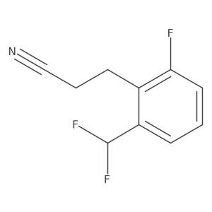3-(2-Difluoromethyl-6-fluorophenyl)propionitrile Structure