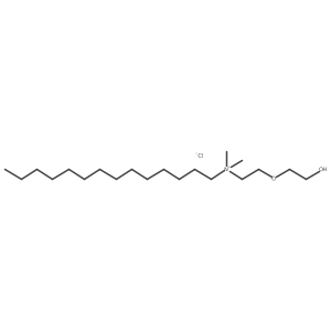 N-(2-(2-Hydroxyethoxy)ethyl)-N,N-dimethyl-1-tetradecanaminium chloride结构式