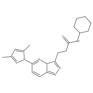 N-cyclohexyl-3-[6-(3,5-dimethyl-1H-pyrazol-1-yl)[1,2,4]triazolo[4,3-b]pyridazin-3-yl]propanamide Structure