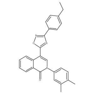2-(3,4-dimethylphenyl)-4-[3-(4-ethylphenyl)-1,2,4-oxadiazol-5-yl]isoquinolin-1(2H)-one结构式