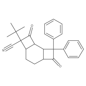 4-(Tert-butyl)-3,9-dioxo-10,10-diphenyltricyclo[6.2.0.02,5]decane-4-carbonitrile结构式