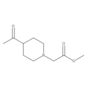 Methyl 2-(4-acetylpiperidin-1-yl)acetate结构式