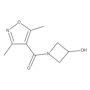 (3,5-Dimethylisoxazol-4-yl)(3-hydroxyazetidin-1-yl)methanone结构式