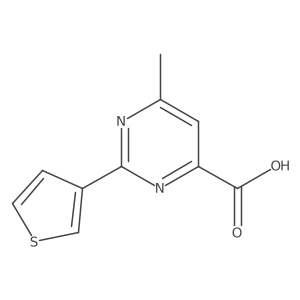 6-Methyl-2-(thiophen-3-yl)pyrimidine-4-carboxylic acid结构式