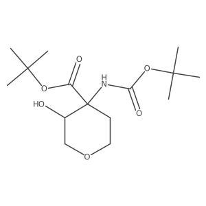 1,5-Anhydro-2,3-dideoxy-3-[(1,1-dimethylethoxy)carbonyl]-3-[[(1,1-dimethylethoxy)carbonyl]amino]-erythro-pentitol Structure