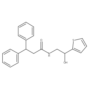 N-(2-hydroxy-2-(thiophen-2-yl)ethyl)-3,3-diphenylpropanamide结构式