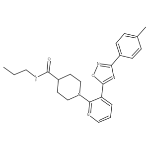 1-{3-[3-(4-methylphenyl)-1,2,4-oxadiazol-5-yl]pyridin-2-yl}-N-propylpiperidine-4-carboxamide Structure