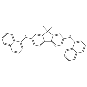 9,9-Dimethyl-N2,N7-di(naphthalen-1-yl)-9H-fluorene-2,7-diamine结构式