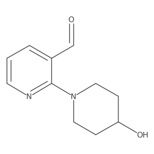 2-(4-Hydroxy-1-piperidyl)pyridine-3-carbaldehyde结构式