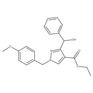 ethyl 3-(hydroxy(phenyl)methyl)-1-(4-methoxybenzyl)-1H-pyrazole-4-carboxylate Structure