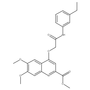 Methyl 4-(2-((3-ethylphenyl)amino)-2-oxoethoxy)-6,7-dimethoxyquinoline-2-carboxylate Structure