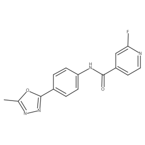 2-fluoro-N-[4-(5-methyl-1,3,4-oxadiazol-2-yl)phenyl]pyridine-4-carboxamide Structure