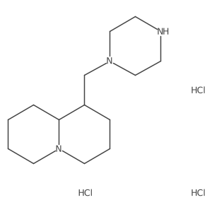 (1S,9aR)-1-(piperazin-1-ylmethyl)octahydro-1H-quinolizine trihydrochloride结构式