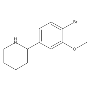 2-(4-Bromo-3-methoxyphenyl)piperidine结构式