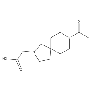 2-(8-Acetyl-2,8-diazaspiro[4.5]decan-2-yl)acetic acid Structure