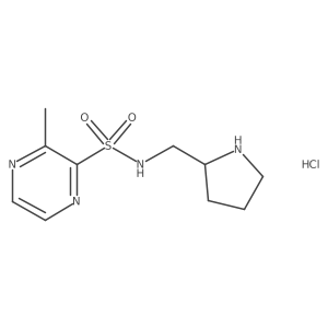 3-methyl-N-(pyrrolidin-2-ylmethyl)pyrazine-2-sulfonamide hydrochloride Structure