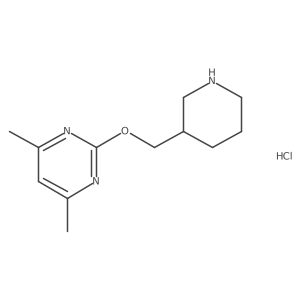 4,6-Dimethyl-2-(piperidin-3-ylmethoxy)pyrimidine hydrochloride结构式