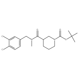 tert-Butyl 3-((3,4-dichlorobenzyl)(methyl)carbamoyl)piperidine-1-carboxylate Structure