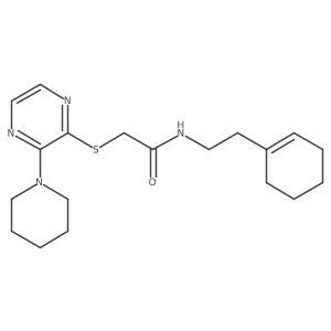 N-[2-(Cyclohex-1-EN-1-YL)ethyl]-2-{[3-(piperidin-1-YL)pyrazin-2-YL]sulfanyl}acetamide结构式