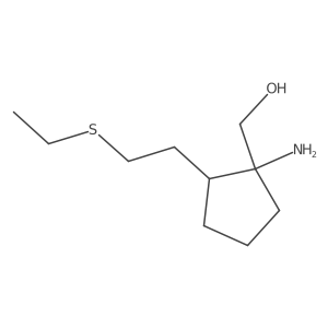 Cyclopentanemethanol, 1-amino-2-[2-(ethylthio)ethyl]- Structure