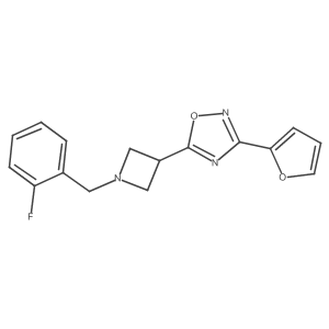 5-(1-(2-Fluorobenzyl)azetidin-3-yl)-3-(furan-2-yl)-1,2,4-oxadiazole结构式