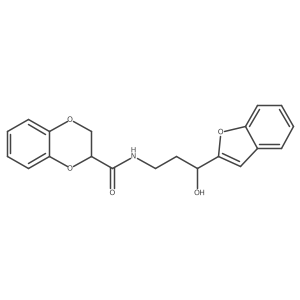 N-(3-(benzofuran-2-yl)-3-hydroxypropyl)-2,3-dihydrobenzo[b][1,4]dioxine-2-carboxamide结构式