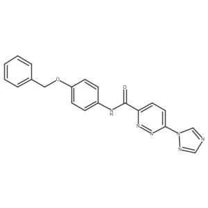 N-(4-(benzyloxy)phenyl)-6-(1H-1,2,4-triazol-1-yl)pyridazine-3-carboxamide Structure