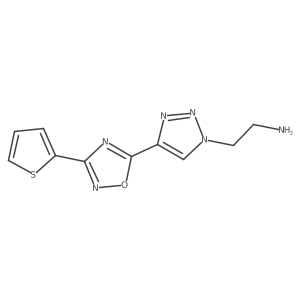 2-[4-(3-Thiophen-2-yl-[1,2,4]oxadiazol-5-yl)-[1,2,3]triazol-1-yl]-ethylamine结构式