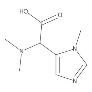 2-(dimethylamino)-2-(1-methyl-1H-imidazol-5-yl)acetic acid Structure