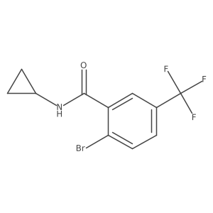 2-Bromo-N-cyclopropyl-5-(trifluoromethyl)benzamide结构式