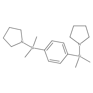 Pyrrolidine, 1,1a(2)-[1,4-phenylenebis(dimethylsilylene)]bis- Structure