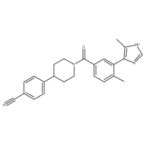 4-[1-[4-Methyl-3-(4-methyl-1H-imidazol-5-yl)benzoyl]-4-piperidinyl]benzonitrile Structure