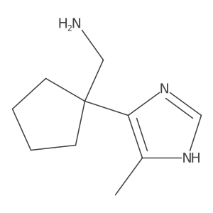 [1-(4-methyl-1H-imidazol-5-yl)cyclopentyl]methanamine结构式