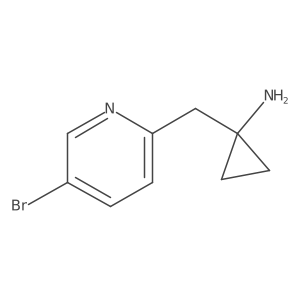 1-[(5-Bromopyridin-2-yl)methyl]cyclopropan-1-amine结构式