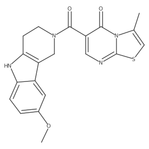 6-[(8-methoxy-1,3,4,5-tetrahydro-2H-pyrido[4,3-b]indol-2-yl)carbonyl]-3-methyl-5H-[1,3]thiazolo[3,2-a]pyrimidin-5-one Structure