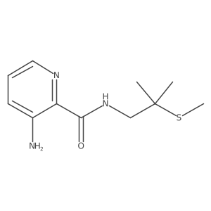 2-Pyridinecarboxamide, 3-amino-N-[2-methyl-2-(methylthio)propyl]-结构式