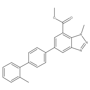 methyl 1-methyl-5-(2'-methyl-[1,1'-biphenyl]-4-yl)-1H-benzo[d][1,2,3]triazole-7-carboxylate结构式