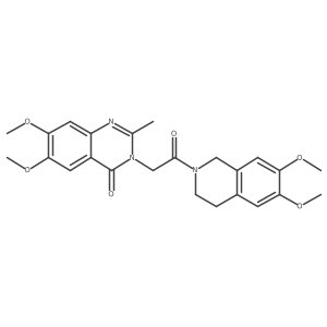 3-[2-(6,7-dimethoxy-3,4-dihydroisoquinolin-2(1H)-yl)-2-oxoethyl]-6,7-dimethoxy-2-methylquinazolin-4(3H)-one结构式