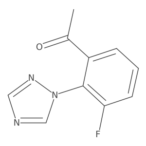 1-[3-fluoro-2-(1H-1,2,4-triazol-1-yl)phenyl]ethan-1-one结构式