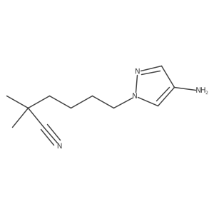 6-(4-amino-1H-pyrazol-1-yl)-2,2-dimethylhexanenitrile结构式
