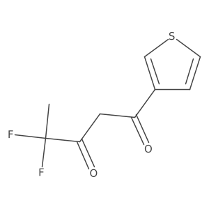 4,4-Difluoro-1-(thiophen-3-yl)pentane-1,3-dione结构式